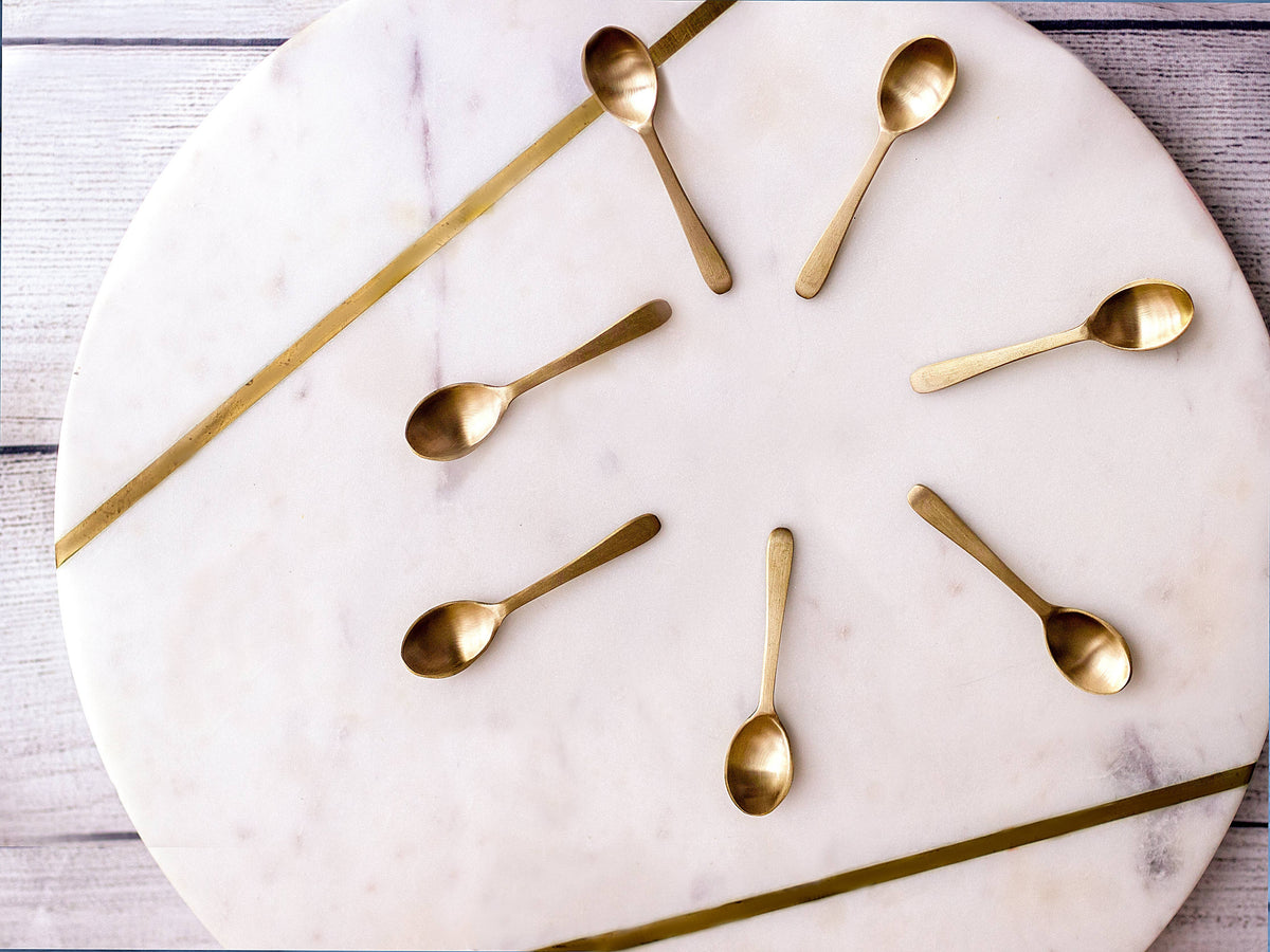 Handmade Artisanal Brass Spoons (50 Spoons)