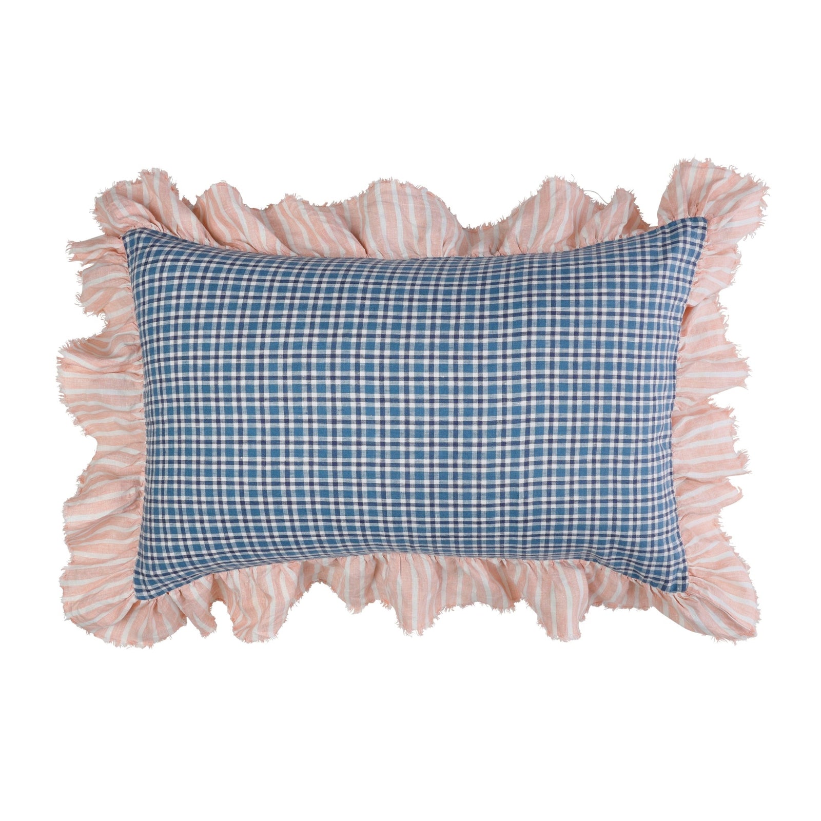 Cefalù Check Full Ruffle Pillowcase Set