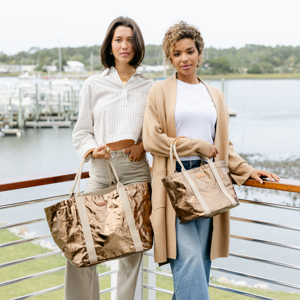GIULIA CARRYALL TOTE BAG: Cachemire / Small