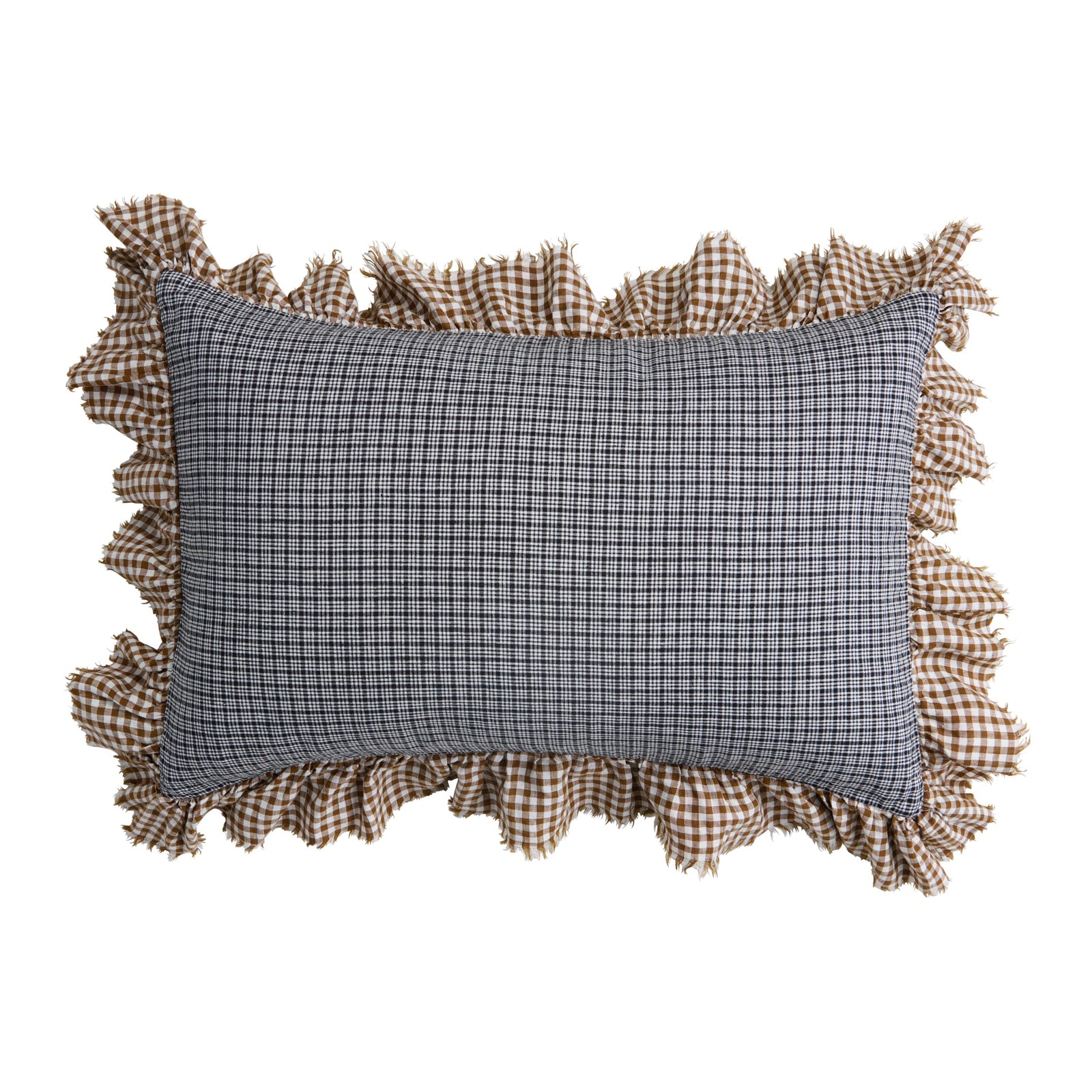 NEW - Pepperberry Check Full Ruffle Pillowcase Set