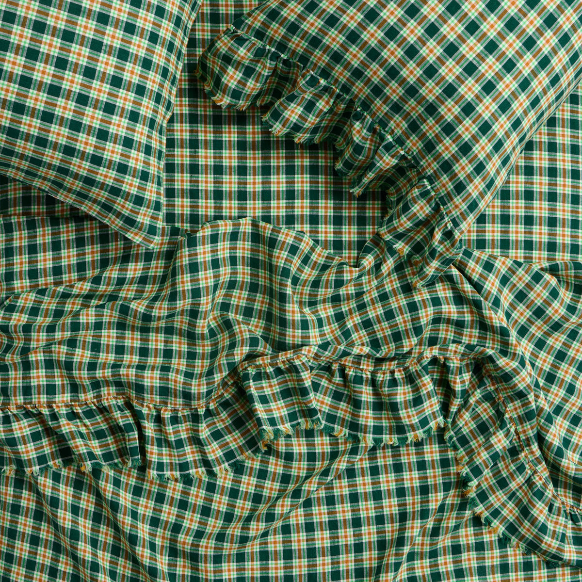 NEW - Banksia Check Flat Sheet
