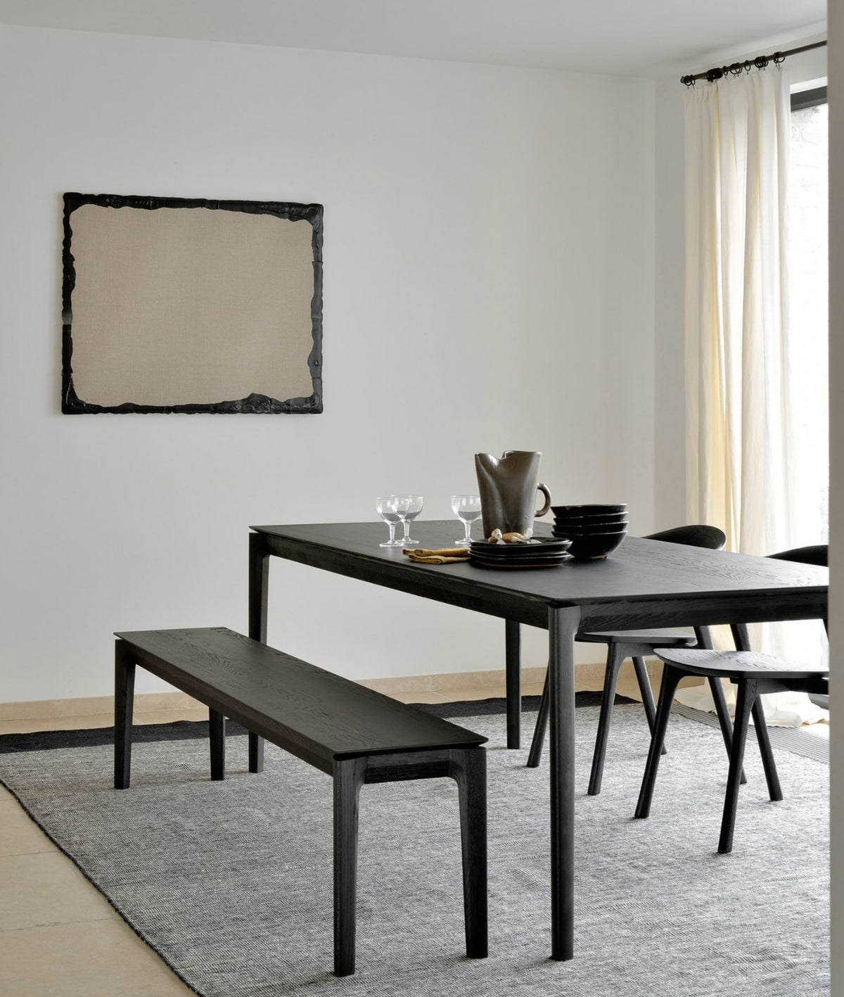 Bok dining table - OAK BLACK