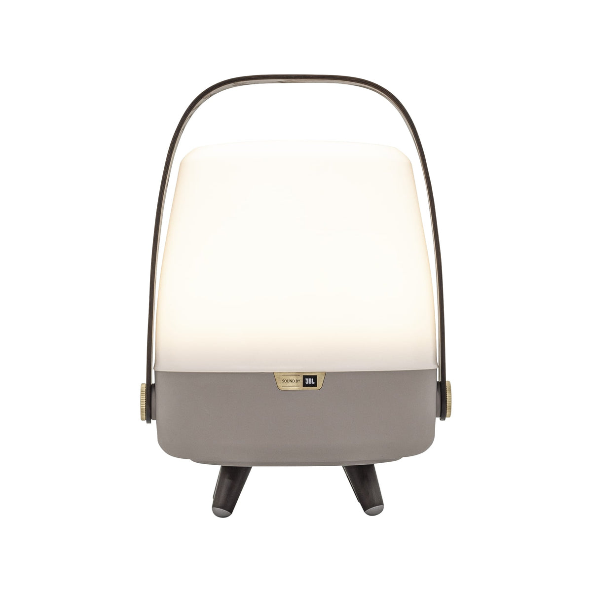 JBL-infused Lite-up Play Mini: a portable lamp with adjustable warm light, premium audio, and elegant brass details.