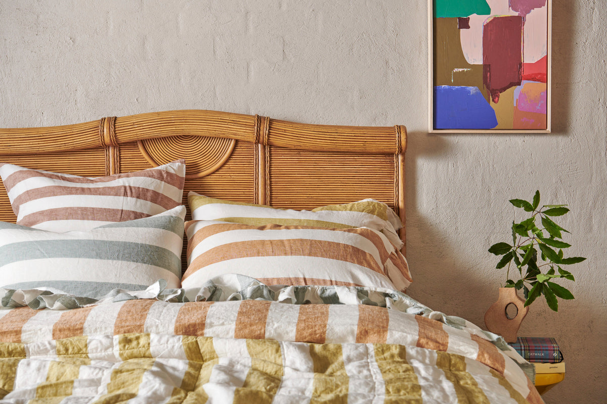 Turmeric Stripe Pillowcase Sets