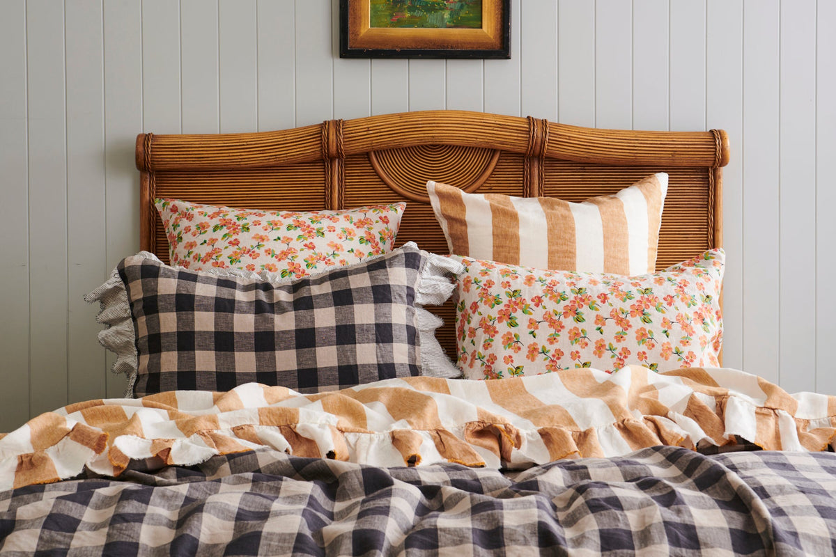 SHIPS SEPTEMBER - Licorice Gingham Duvet Cover