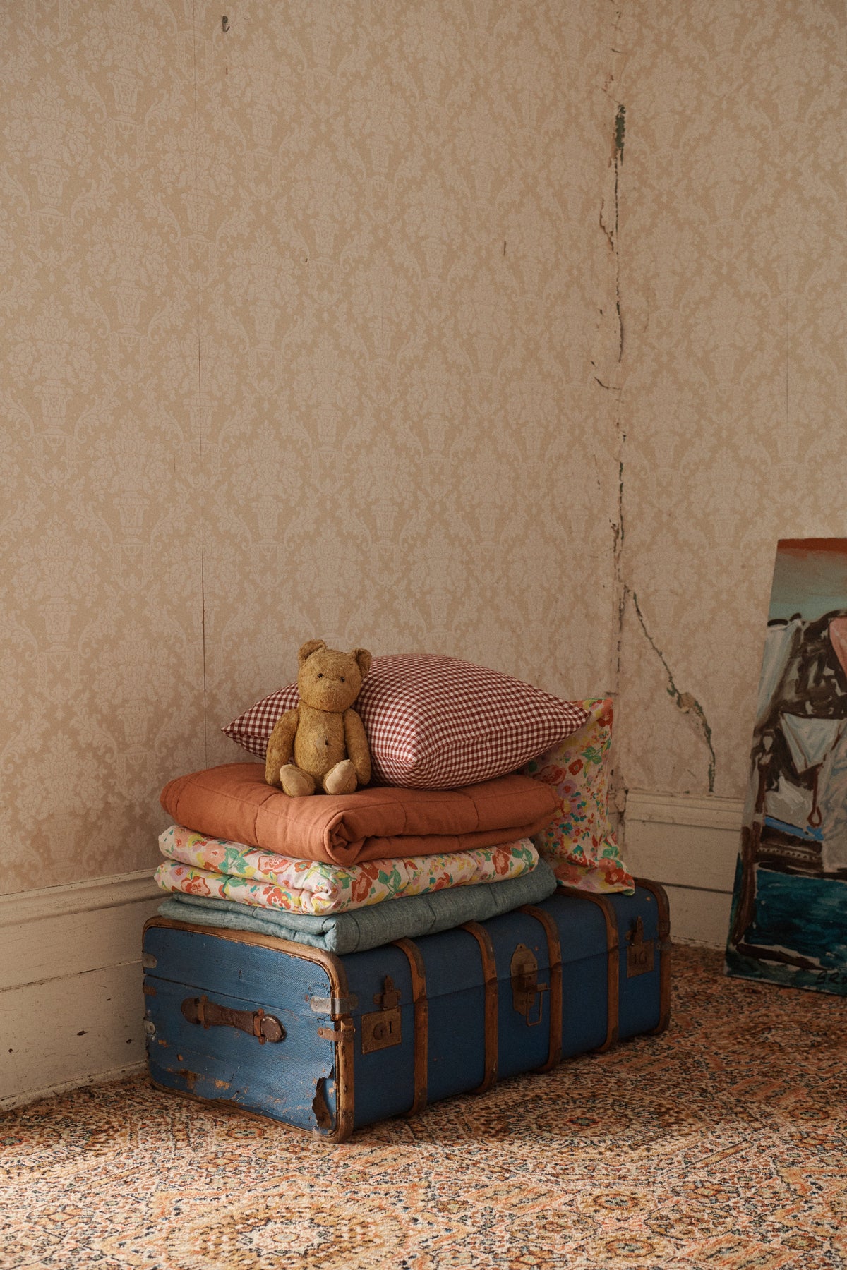 Mulberry Gingham Cushion
