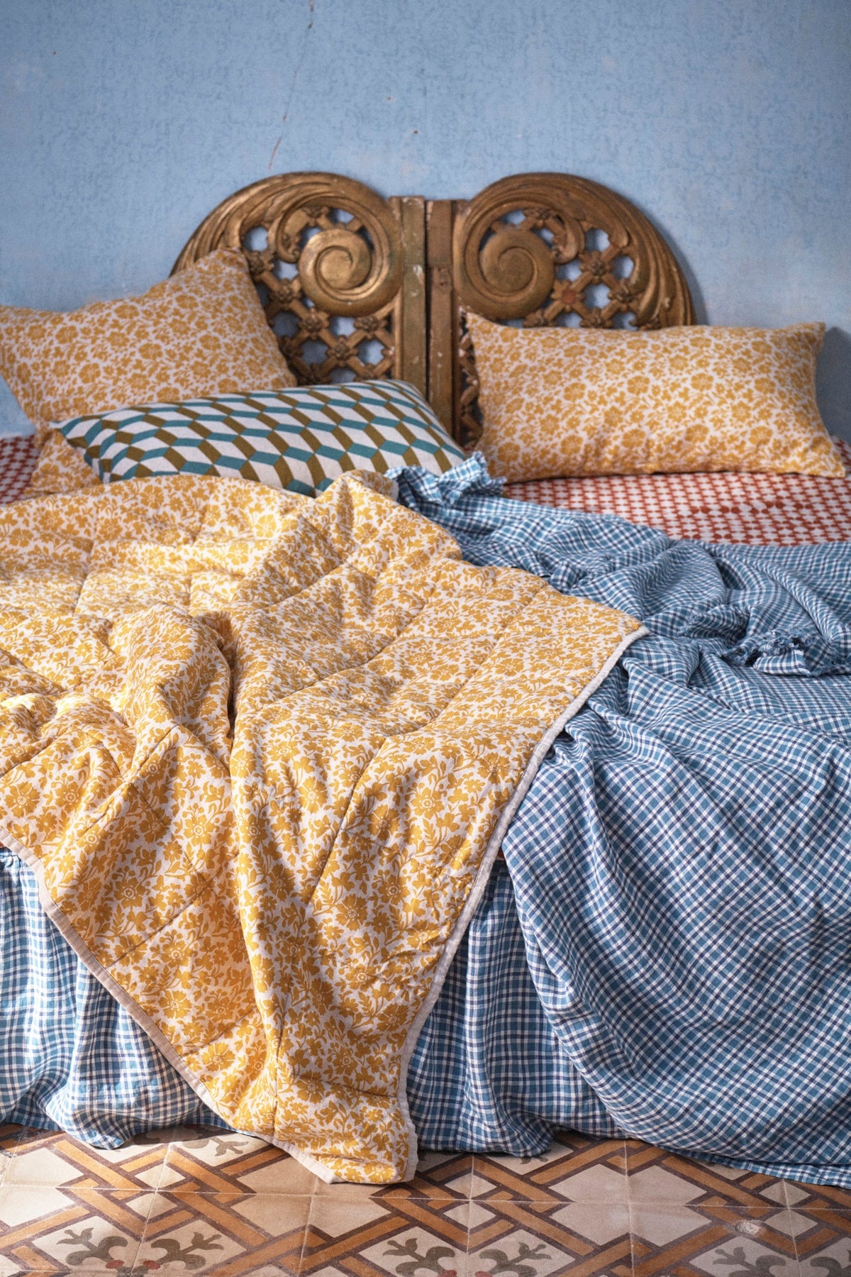 Cefalù Check Flat Sheet