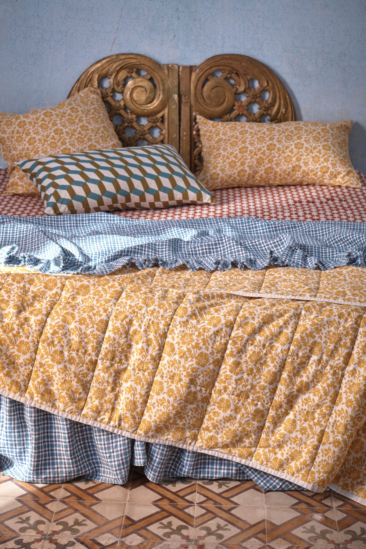 Cefalù Check Flat Sheet