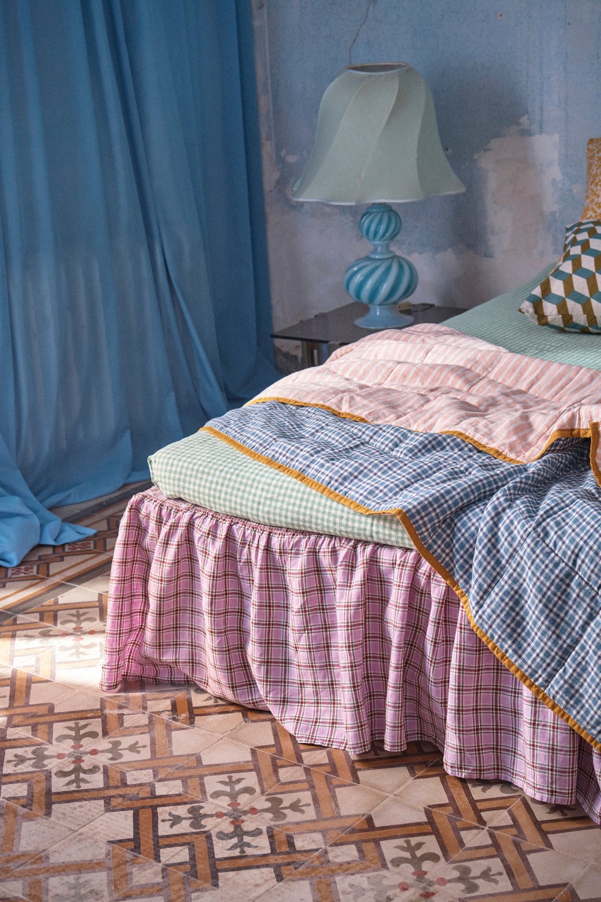 Fresco Gingham Fitted Sheet