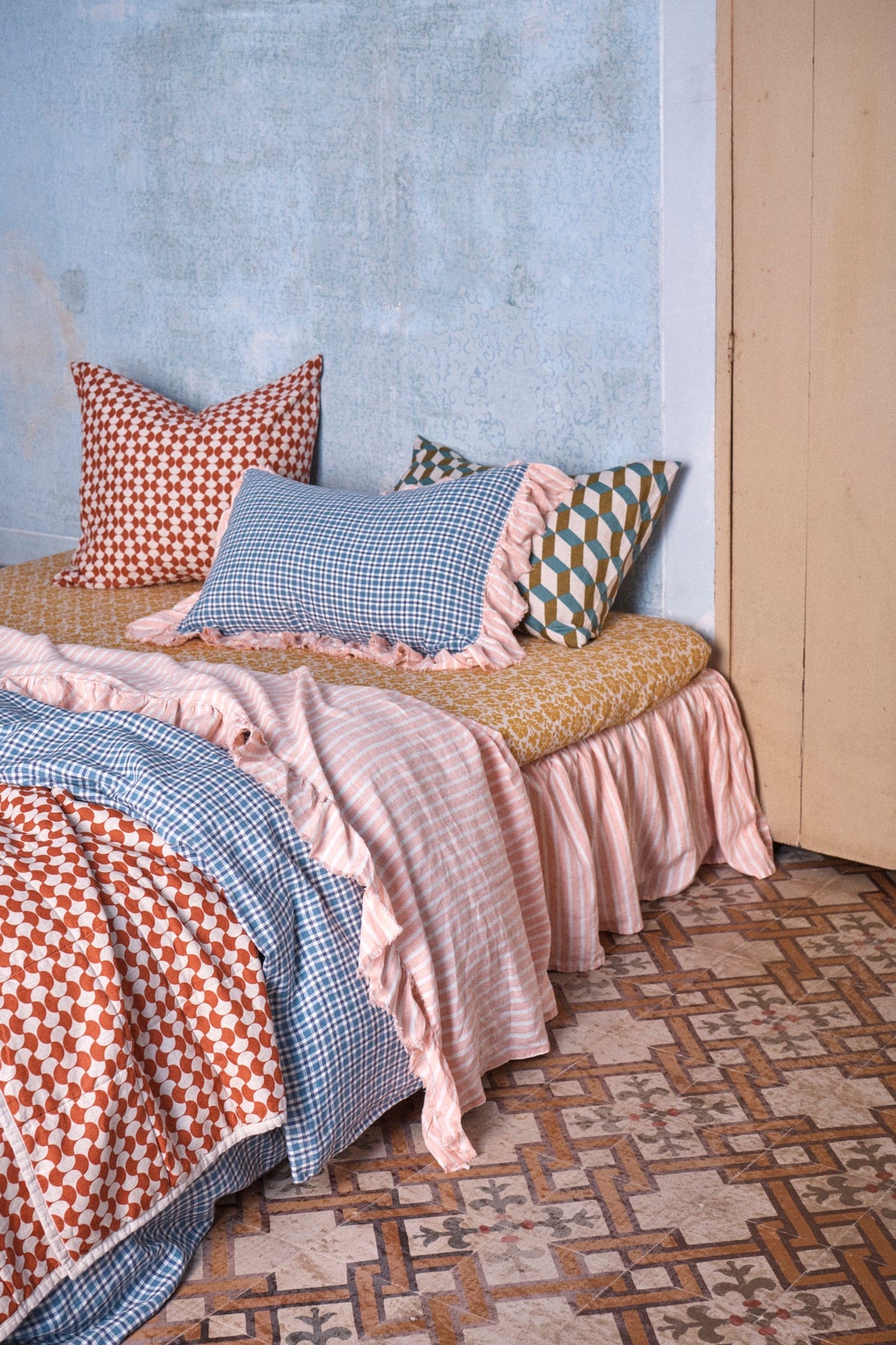 Pesca Stripe Flat Sheet