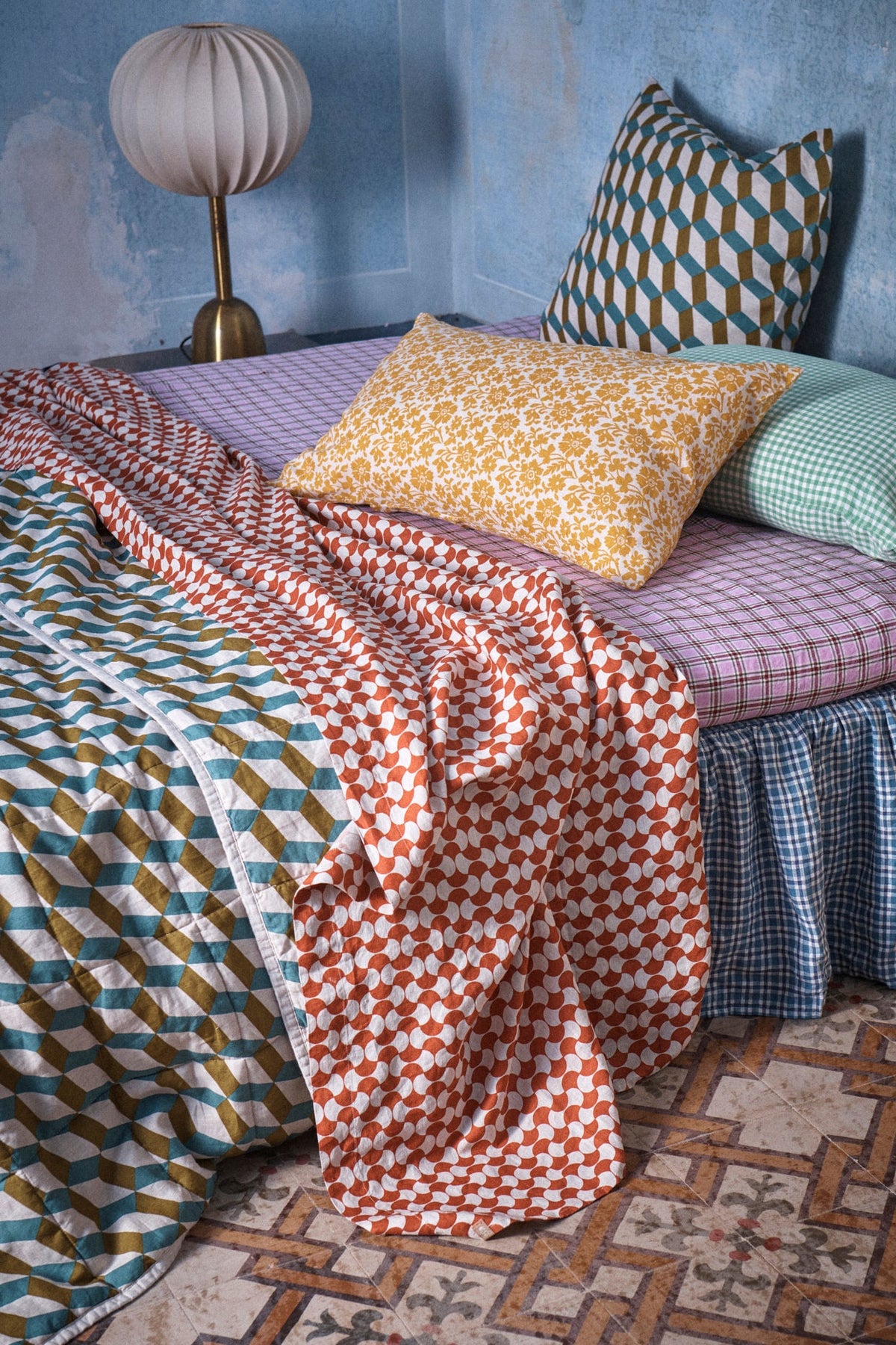 Marmelatta Check Fitted Sheet