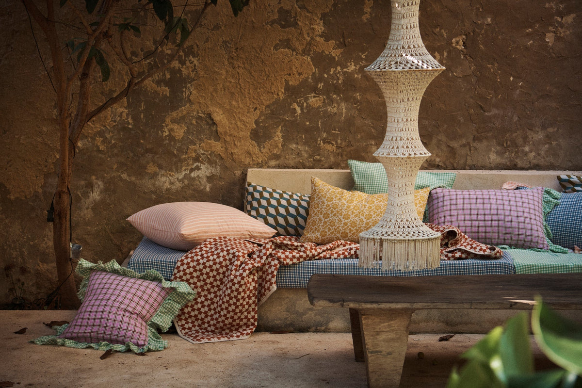 Marmelatta Check Full Ruffle Pillowcase Set