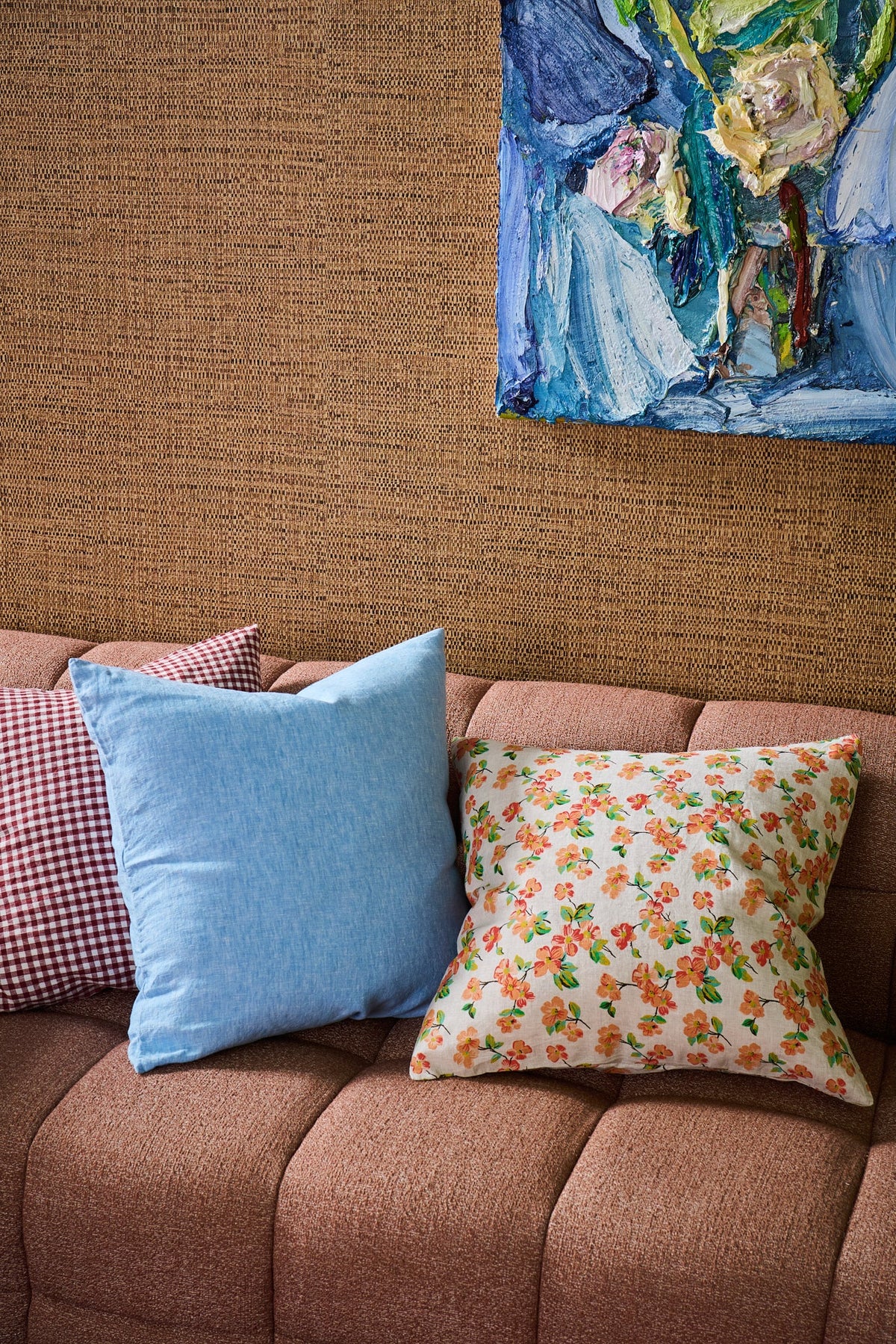 Mulberry Gingham Cushion