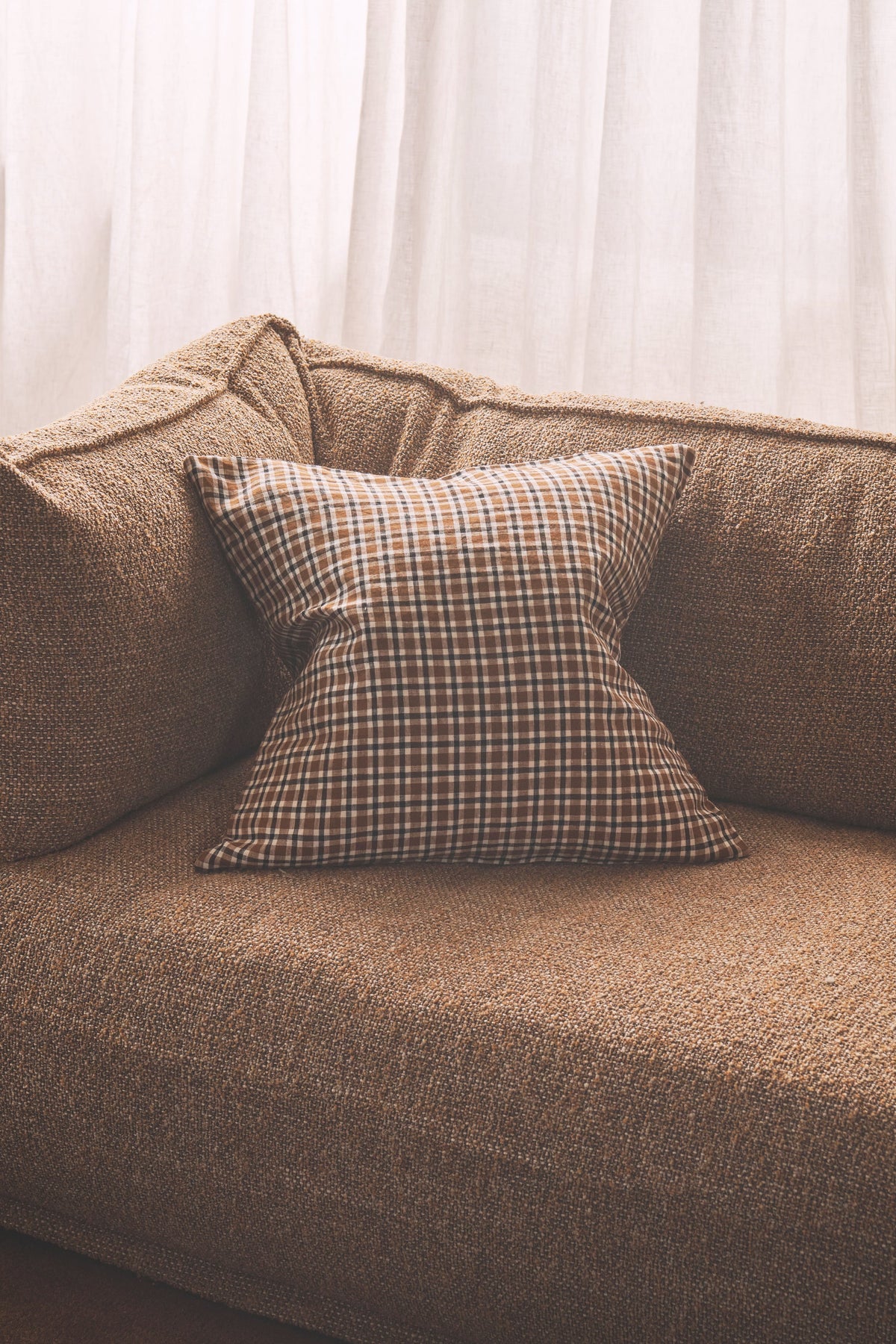NEW - Sparrows Check Cushion