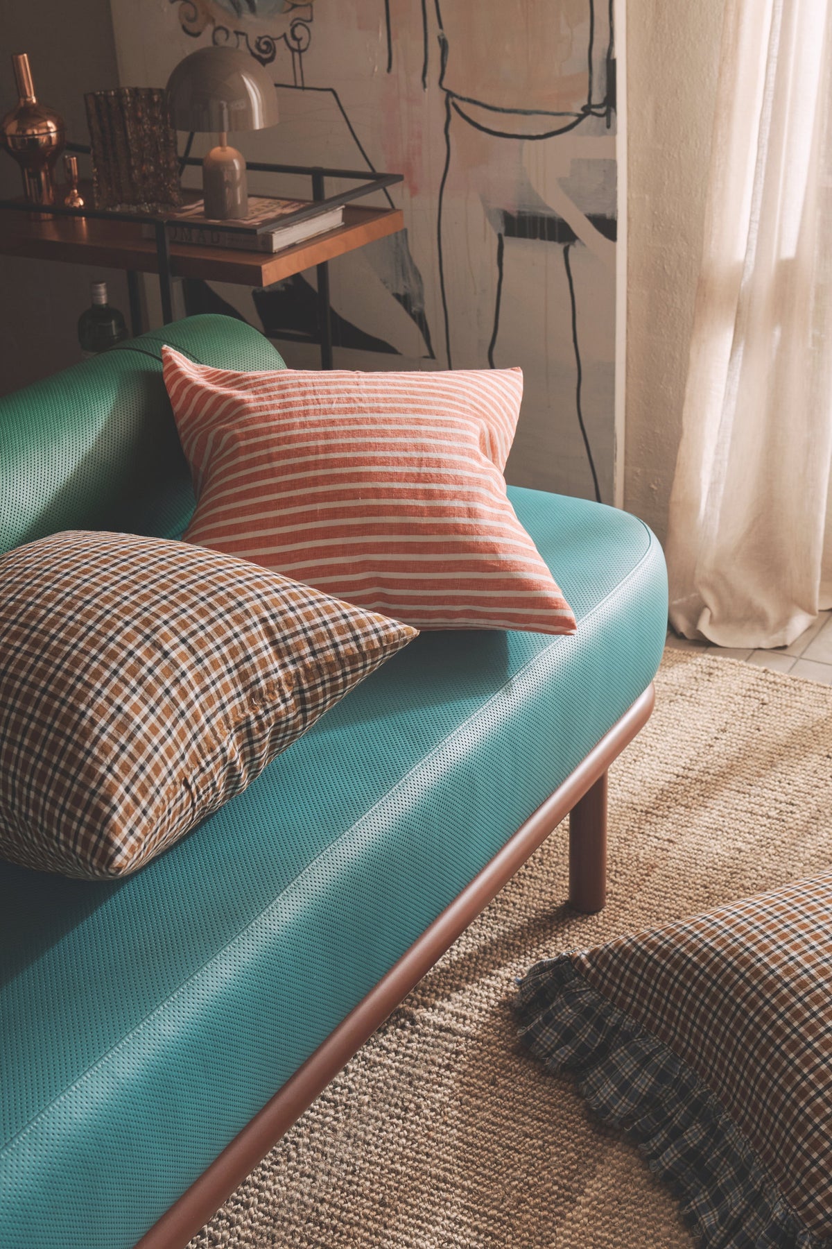 NEW - Sparrows Check Cushion