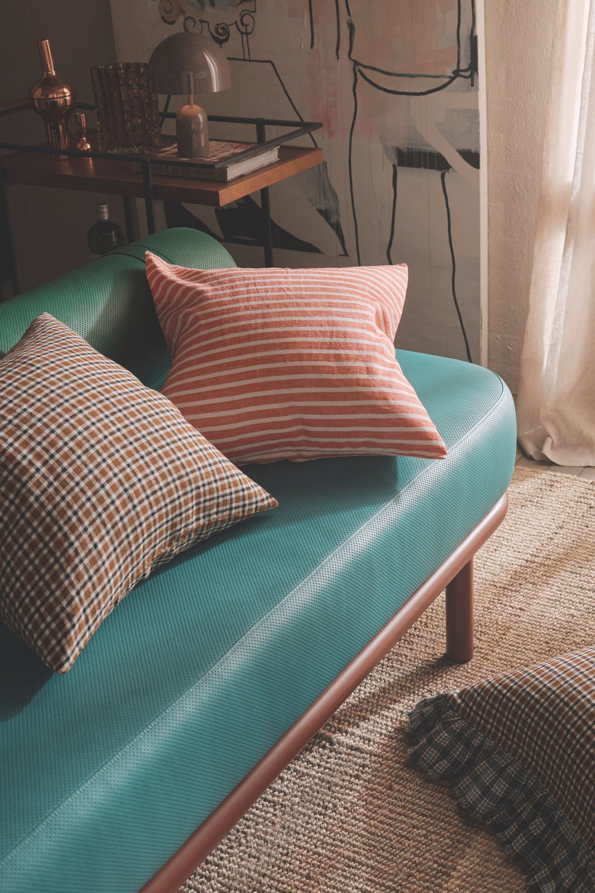 NEW - Sparrows Check Cushion