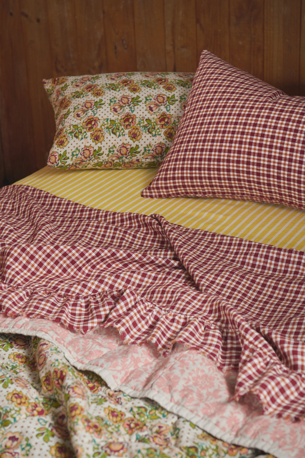 NEW - Grevillea Check Pillowcase Sets