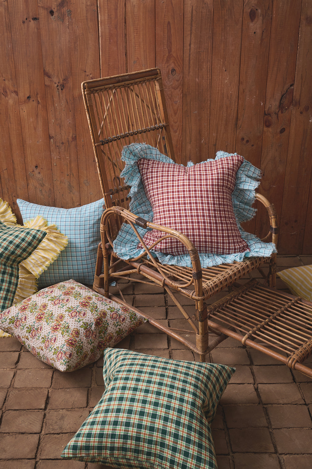 NEW - Banksia Check Cushion
