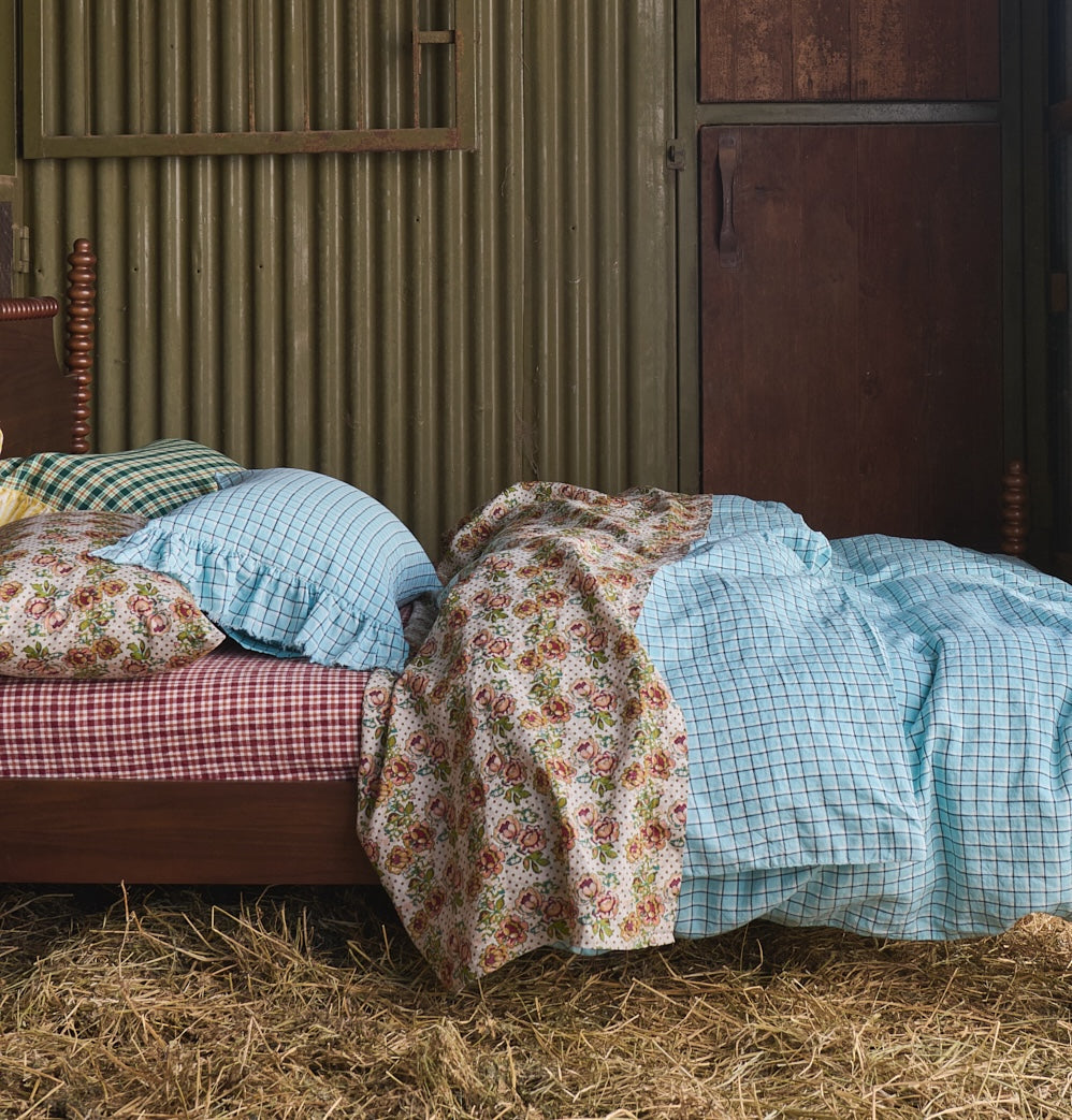 NEW - Fairywren Check Duvet Cover