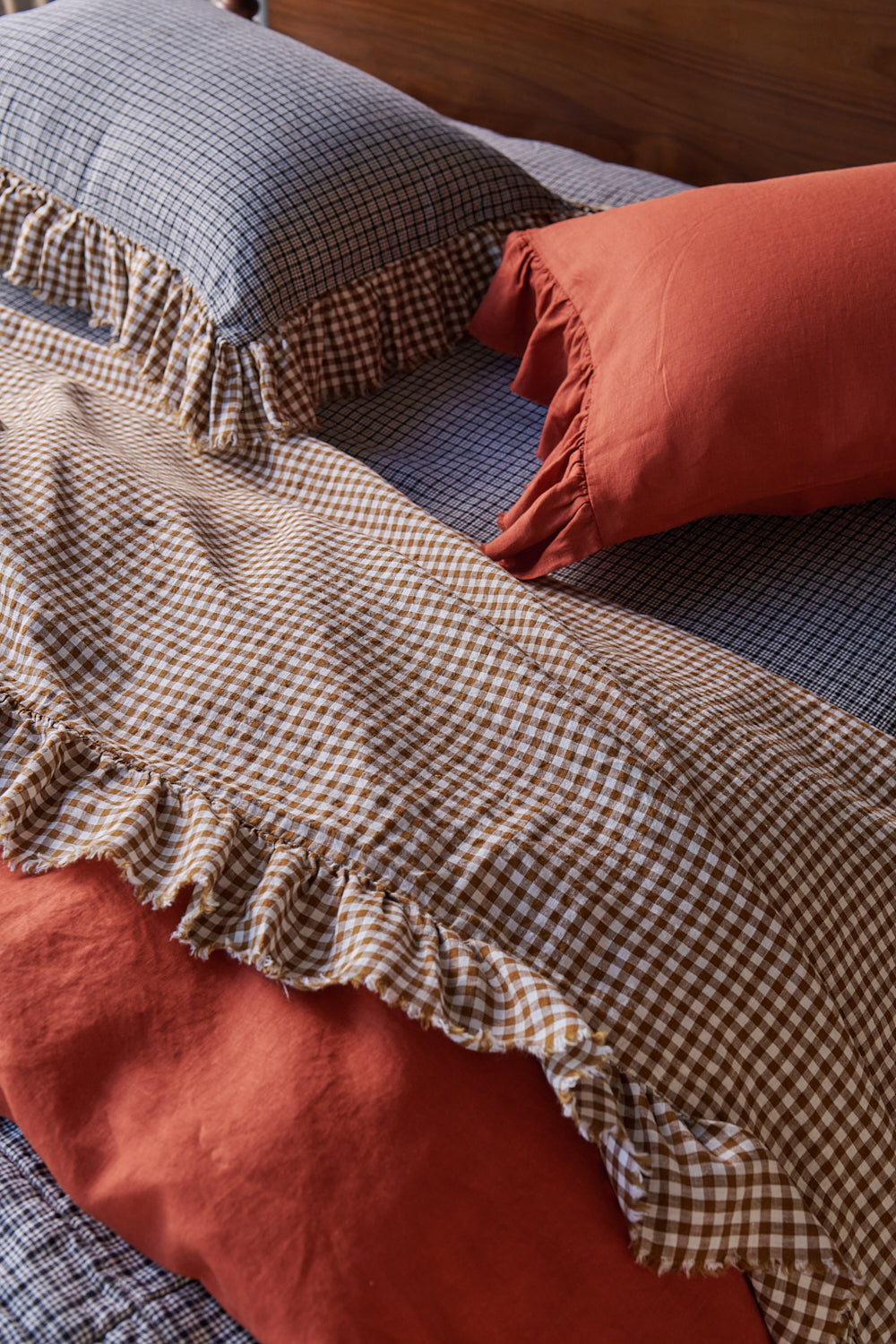 NEW - Gumnut Gingham Flat Sheet