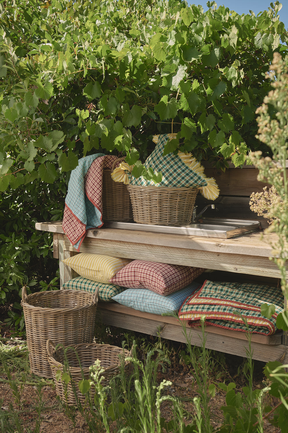 NEW - Banksia Check Cushion