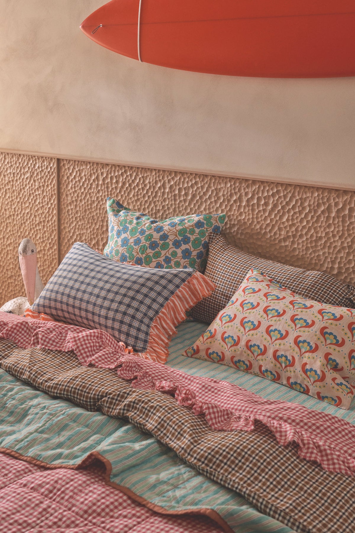 NEW - Johanna Gingham Flat Sheet