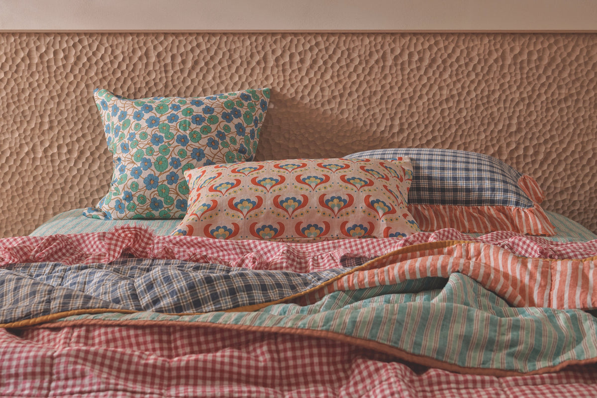 NEW - Johanna Gingham Flat Sheet