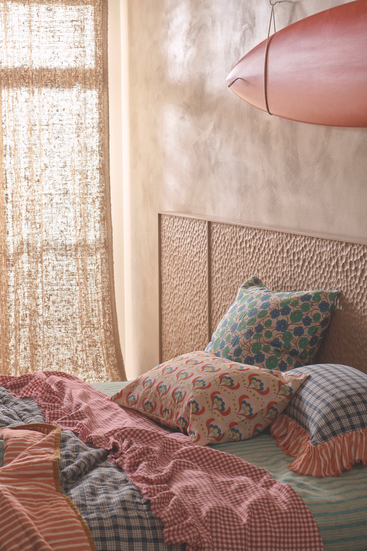 NEW - Johanna Gingham Flat Sheet