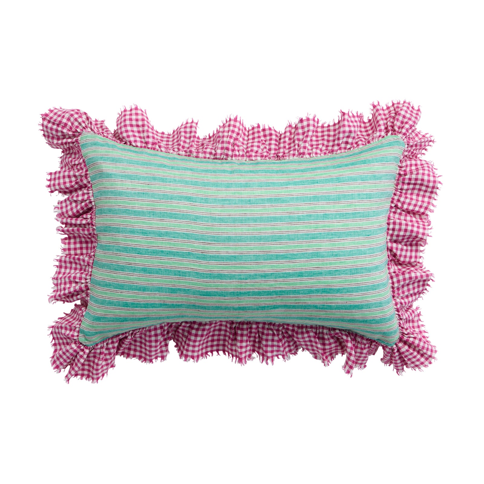 NEW - Gidget Stripe Full Ruffle Pillowcase Set