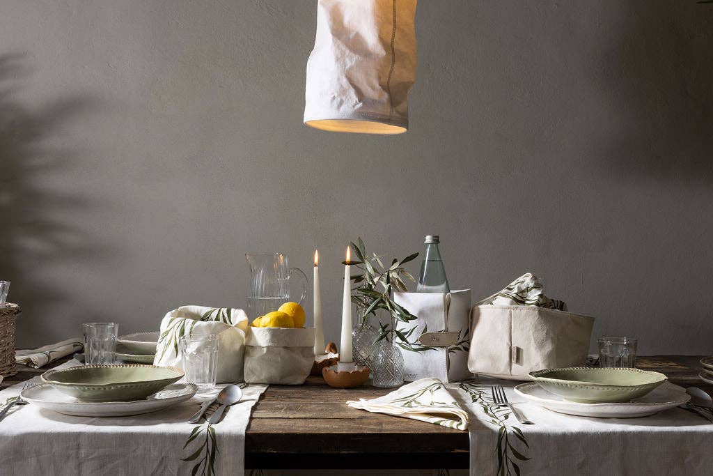 PORTA PANE BREAD STORAGE BAG OLIVA LEAF